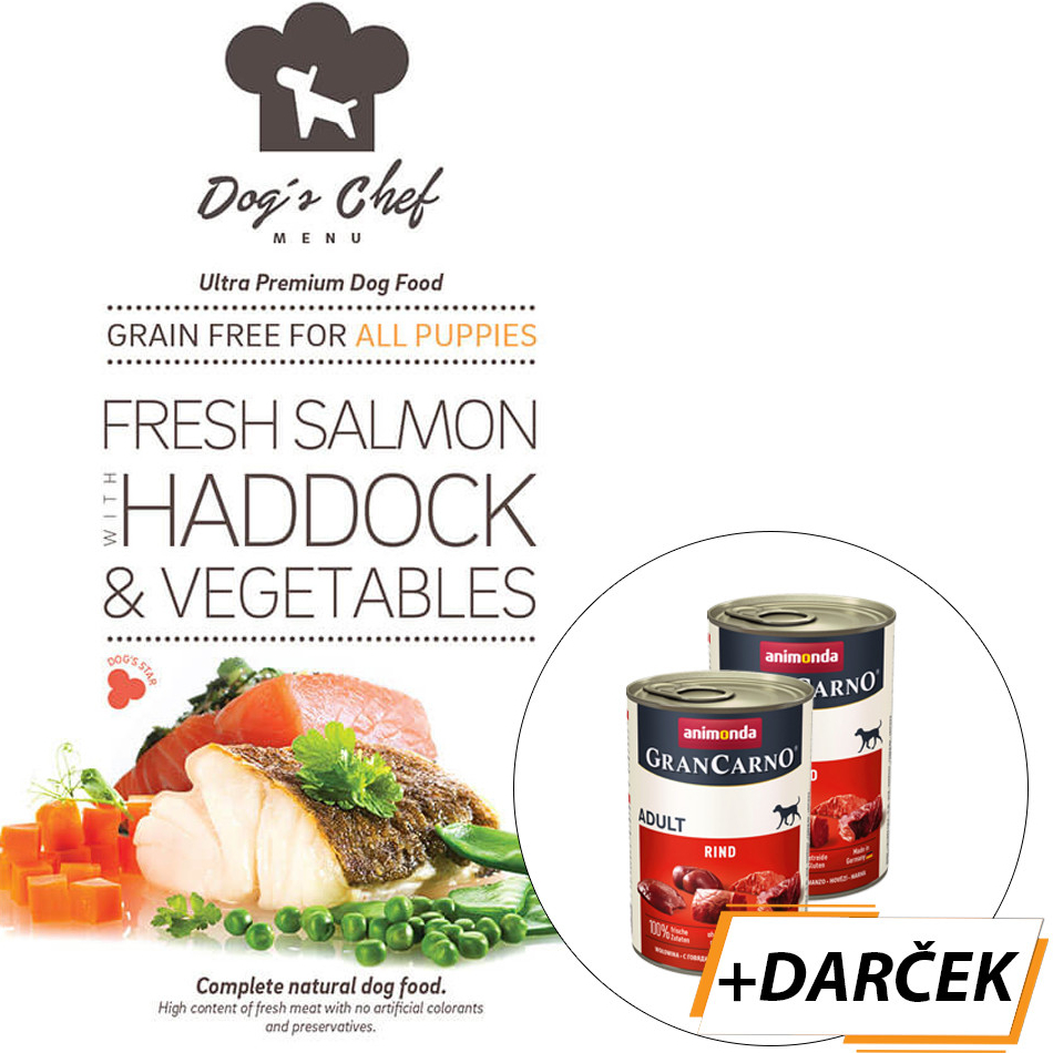 Dog´s Chef Puppy Fresh Salmon with Haddock & Vegetables 12 kg