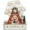 BerryHome Drevený točiaci kolotoč s LED osvetlením 23 × 20 cm BerryHome Drevený točiaci kolotoč s LED osvetlením 23 × 20 cm