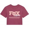 FOX tričko CHECKER BABY SS Crop dámske berry - M FOX tričko CHECKER BABY SS Crop dámske berry - M
