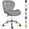 MARK ADLER Future 3.0 | otočná stolička kancelárska stolička čalúnená stolička | výškovo nastaviteľná do 130 kg zamatový velúr | domáca kancelária toaletný stolík | sivá MARK ADLER Future 3.0 | otočná stolička kancelárska stolička čalúnená stolička | výškovo nastaviteľná do 130 kg zamatový velúr | domáca kancelária toaletný stolík | sivá