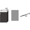 Jika Petit - Set skrinky s umývadielkom, zrkadla a osvetlenia, sivá H45J5141753011 Jika Petit - Set skrinky s umývadielkom, zrkadla a osvetlenia, sivá H45J5141753011