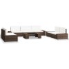 8dílná zahradní sedací souprava polyratan hnědá Hnědá 3054592 8dílná zahradní sedací souprava polyratan hnědá Hnědá 3054592