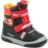 Wojtylko 1Z24098 čierno červené detské zimné topánky