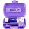 Curaprox Kids Travel fialový 1 zubná kefka + 2 medzizubné kefky + 10 ml zubná pasta melón + 1 nálepka darčeková sada Curaprox Kids Travel fialový 1 zubná kefka + 2 medzizubné kefky + 10 ml zubná pasta melón + 1 nálepka darčeková sada