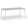 Rokovací kancelársky stôl PRIMO OMEGA, 180x90 cm, biela podnož, sivá Rokovací kancelársky stôl PRIMO OMEGA, 180x90 cm, biela podnož, sivá