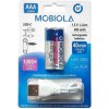 Mobiola MBAAA400, USB-C nabíjateľné Li-Ion batérie, AAA, 400mAh Mobiola MBAAA400, USB-C nabíjateľné Li-Ion batérie, AAA, 400mAh