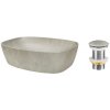 Comad Súprava keramického umývadla na dosku a výpuste Anna 50 cm hnedo-béžový kameň Comad Súprava keramického umývadla na dosku a výpuste Anna 50 cm hnedo-béžový kameň
