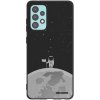Picasee silikónový čierny obal pre Samsung Galaxy A72 A725F - Astronaut Picasee silikónový čierny obal pre Samsung Galaxy A72 A725F - Astronaut