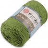 Pletacia priadza Macrame Cotton 250 g - (787) zelená khaki str. Pletacia priadza Macrame Cotton 250 g - (787) zelená khaki str.