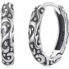 For Silver Vintage náušnice krúžky so vzorom - Striebro 925 For Silver Vintage náušnice krúžky so vzorom - Striebro 925