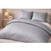 Hotelové damaškové povlečenie sivé 140x200/70x90 cm – prúžok, zips Hotelové damaškové povlečenie sivé 140x200/70x90 cm – prúžok, zips
