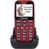 EVOLVEO EasyPhone XG, mobilní telefon pro seniory s nabíjecím stojánkem (červená barva) EP-650-XGR