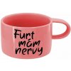 Fajntričko Hrnček Makronka - Furt mám nervy, Farba ružová, Variant Bez bambusovej podšálky Fajntričko Hrnček Makronka - Furt mám nervy, Farba ružová, Variant Bez bambusovej podšálky