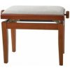 GEWA Piano bench GEWA Piano Deluxe Cherry tree matt Beige cover GEWA Piano bench GEWA Piano Deluxe Cherry tree matt Beige cover