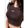 Nebbia Dámske tričko Power Her Seamless Short Sleeve Top 891 Dark Brown