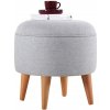 Asir Taburet PIXI, priemer 40 cm, sivý 209FLF1351