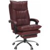 Kondela Kancelárske kreslo s podnožou, ekokoža bordová, DRAKE Kondela Kancelárske kreslo s podnožou, ekokoža bordová, DRAKE