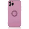 SES Silikónové ochranné s držiakom na prst Apple iPhone 12 Pro Max - fialové