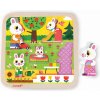 Janod puzzle zajace na záhrade Chunky