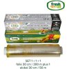 Výhodný balíček Fresh'n'Roll - Alobal 30cm / 50m + Potravinová fólia 30cm / 300m + Náhradná rolka 30cm / 300m Výhodný balíček Fresh'n'Roll - Alobal 30cm / 50m + Potravinová fólia 30cm / 300m + Náhradná rolka 30cm / 300m