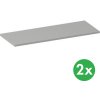 Kovona Prídavná polica ku kovovým skriniam, 1200 x 500 mm, sivá, 2 ks Kovona Prídavná polica ku kovovým skriniam, 1200 x 500 mm, sivá, 2 ks