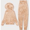 Dámska velúrová súprava v nahej farbe s kapucňou na zips (8C1176-160) odstíny béžové XL (42) Dámska velúrová súprava v nahej farbe s kapucňou na zips (8C1176-160) odstíny béžové XL (42)
