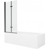 MEXEN/S - Vega obdĺžniková vaňa 170 x 70 cm s panelom + vaňová zástena 80, transparent, čierna 550117070X9208027000 MEXEN/S - Vega obdĺžniková vaňa 170 x 70 cm s panelom + vaňová zástena 80, transparent, čierna 550117070X9208027000