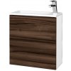 Dreja Kúpeľňová skrinka VARIANTE SZD 50 umývadlo Zoom - N01 Biela lesk / D06 Orech / Pravé Dreja Kúpeľňová skrinka VARIANTE SZD 50 umývadlo Zoom - N01 Biela lesk / D06 Orech / Pravé