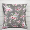 Biante Bavlnená obliečka na vankúš s lemom Sandra SA-553 Ružové kvety na sivom 30 x 50 cm Biante Bavlnená obliečka na vankúš s lemom Sandra SA-553 Ružové kvety na sivom 30 x 50 cm
