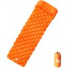 vidaXL Nafukovací kempingový matrac s integrovaným vankúšom oranžový vidaXL Nafukovací kempingový matrac s integrovaným vankúšom oranžový