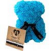 Darčekový set Rose Bear Blue s náramky queen crown (Darčekový set macko z ruží s náramky ) Darčekový set Rose Bear Blue s náramky queen crown (Darčekový set macko z ruží s náramky )
