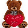 Deuba Hnedý plyšový medveď 50cm so srdcom Deuba Hnedý plyšový medveď 50cm so srdcom