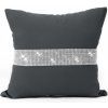 Mondo Italia Obliečka na vankúš Glamour so zirkónmi grafitová Grafitová 50x50 cm Mondo Italia Obliečka na vankúš Glamour so zirkónmi grafitová Grafitová 50x50 cm
