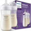 Avent flaša Natural Response priehľadná cumlík pre podporu rytmu pitia 330 ml 2 ks