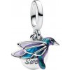Pandora Dvojitý strieborný prívesok s kolibríkom Moments 793746C01 Pandora Dvojitý strieborný prívesok s kolibríkom Moments 793746C01