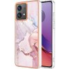 Gumený kryt Electroplating Marble na Moto G84 - Ružovo zlatá Gumený kryt Electroplating Marble na Moto G84 - Ružovo zlatá