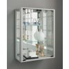 VCM VCM Nástenná vitrína Udina so zrkadlom, strieborná VCM VCM Nástenná vitrína Udina so zrkadlom, strieborná