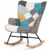 Hojdacie kreslo FABIAN II — látka, patchwork Hojdacie kreslo FABIAN II — látka, patchwork