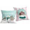 Dekoračný vankúš Pusheen 40 x 40 cm Halantex mačka mačiatko detský vankúšik Dekoračný vankúš Pusheen 40 x 40 cm Halantex mačka mačiatko detský vankúšik