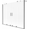 MEXEN/S - Velar Duo dvojkrídlová posuvná vaňová zástena 180 x 150, dekor, grafit kartáčovaná 896-180-000-32-66 MEXEN/S - Velar Duo dvojkrídlová posuvná vaňová zástena 180 x 150, dekor, grafit kartáčovaná 896-180-000-32-66