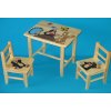 Detský drevený stôl so stoličkami Krtko - 60x50 cm Detský drevený stôl so stoličkami Krtko - 60x50 cm