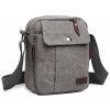 Kono taška látková crossbody s priehradkami šedá