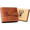 Pánska komplexná remienok kožená peňaženka s motívom psíka, RFID ochrana Pánska komplexná remienok kožená peňaženka s motívom psíka, RFID ochrana
