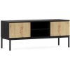 Textilomanie TV stolík LANZZI 120x40 cm, čierna/dub artisan Textilomanie TV stolík LANZZI 120x40 cm, čierna/dub artisan