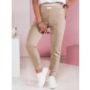 Dámske tepláky slim fit LA VOGUE Dstreet UY2395 Farba: Béžová, Veľkosť: XXL Dámske tepláky slim fit LA VOGUE Dstreet UY2395 Farba: Béžová, Veľkosť: XXL
