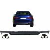 KITT Rear Bumper Valance Diffuser with Exhaust Tips suitable for Audi A6 C8 4K Avant Sedan (2018-up) S6 Design Matte Black KITT Rear Bumper Valance Diffuser with Exhaust Tips suitable for Audi A6 C8 4K Avant Sedan (2018-up) S6 Design Matte Black