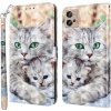 Peňaženkové 3D puzdro PAINTED na Motorola Moto G32 - Dve mačky Peňaženkové 3D puzdro PAINTED na Motorola Moto G32 - Dve mačky