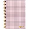 PUKKA PAD Carpe Diem Špirálový zošit, B5, linajkový, 80 listov, FSC ružové štvorčeky