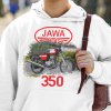 Mikina s potlačou JAWA 350 Dámsky Biela XL Mikina s potlačou JAWA 350 Dámsky Biela XL