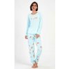 Dámské pyžamo dlouhé Adriana - světle modrá - XL Dámské pyžamo dlouhé Adriana - světle modrá - XL